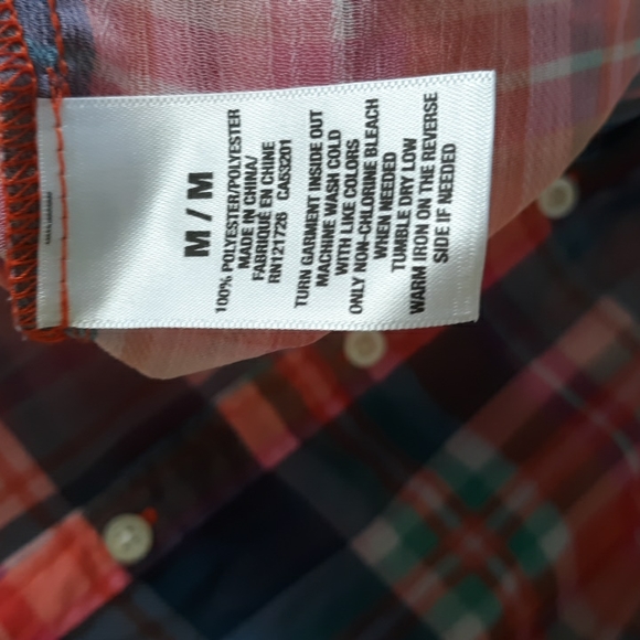 Aeropostale sheer madras plaid sleeveless blouse with flutter cross back… - Picture 6 of 6